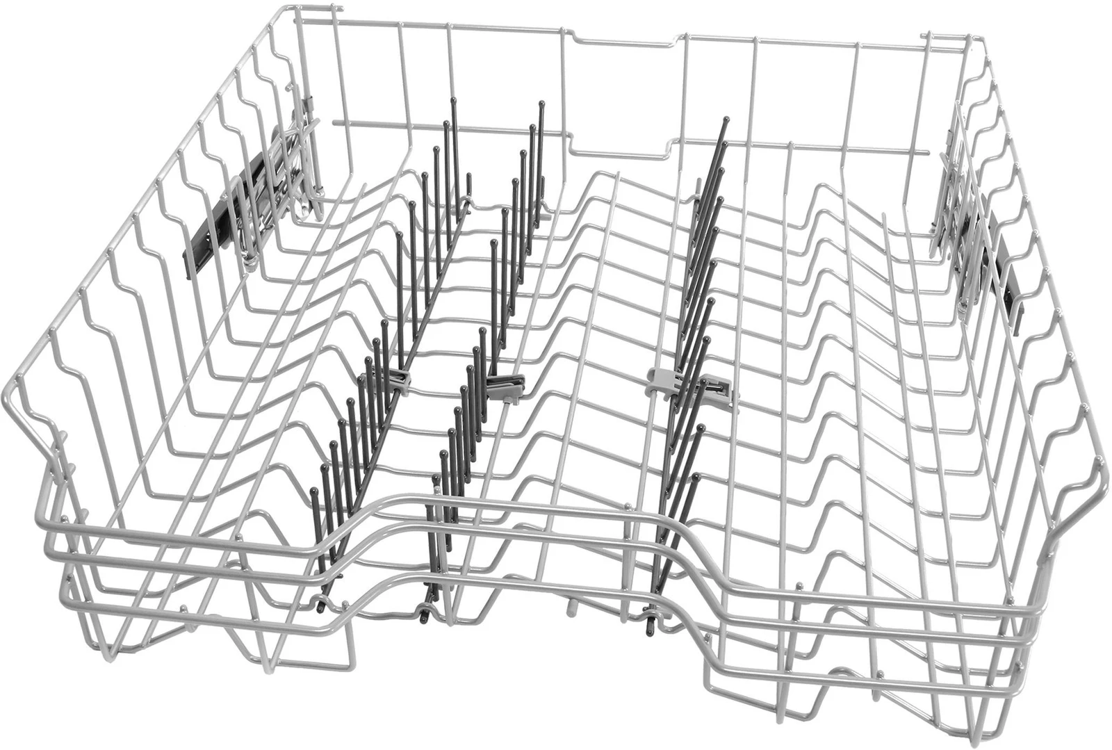 Crockery Basket Upper Rack Silver, 6 Flip Tines Dark Grey, Rackmatic