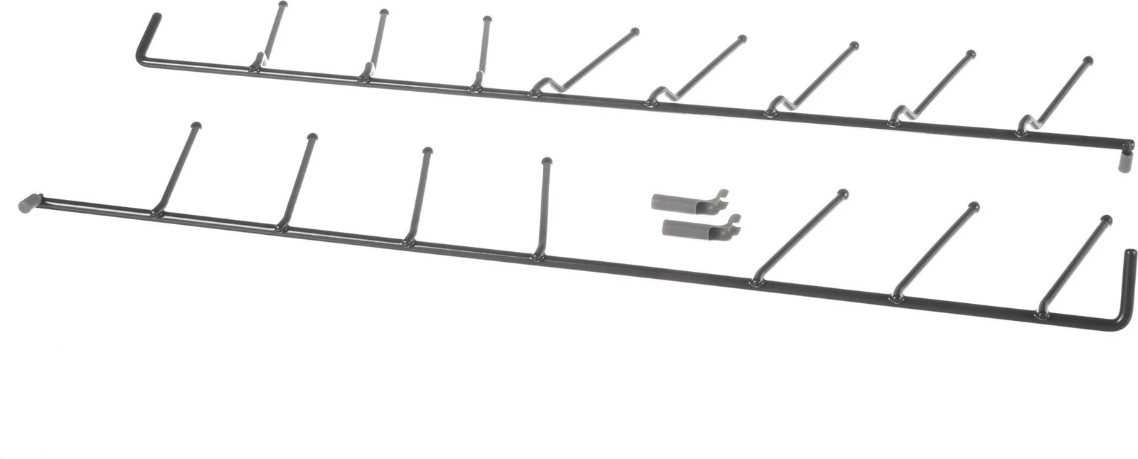Flip Tine Lower Rack, Front, Dark Grey (2x Flip Tines)