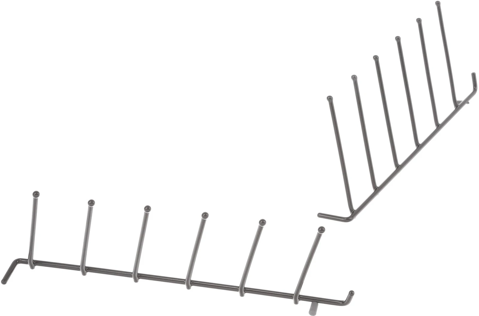Flip Tine Upper Rack, Rear Left Side, Dark Grey