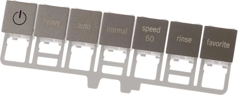 Key Program Buttons, Stainless Steel Colored, Cutable