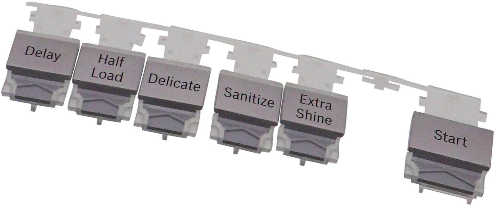 Button Set Push Button Array, Silver, Options