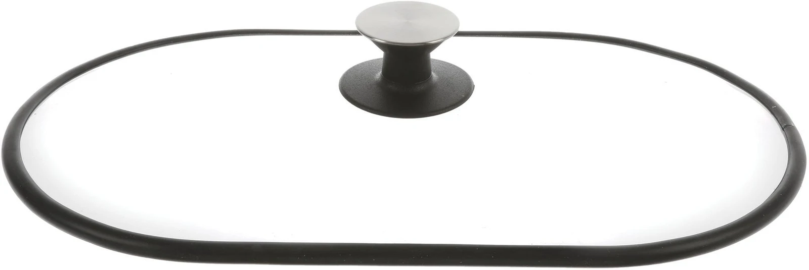Glass Cover With Stainless Steel Handgrip.