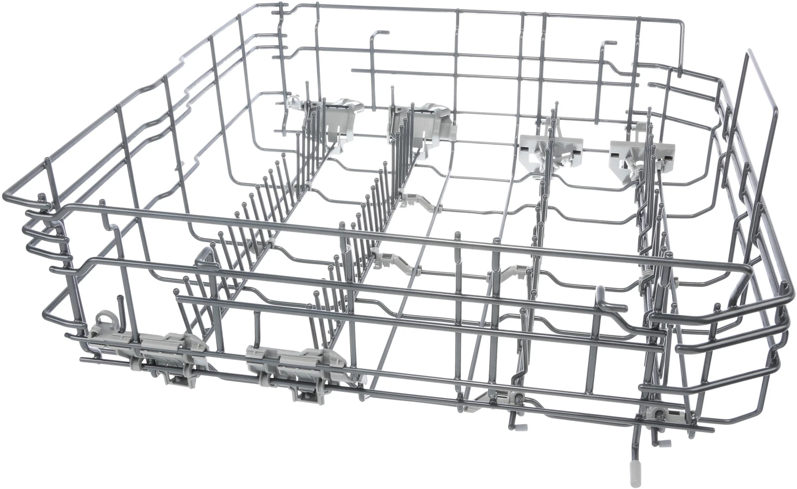 Lower Crockery Basket Dark Grey Complete, 8 Flip Tynes, Handle