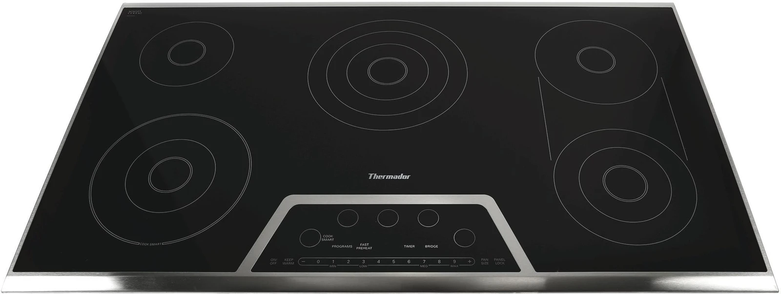 Glass Ceramic Hob Top Stainless Steel Frame 36"