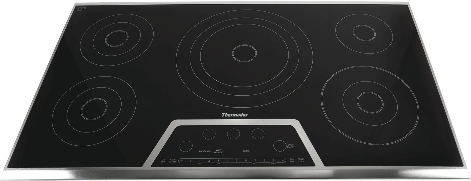 Glass Ceramic Hob Top Stainless Steel Frame 36"