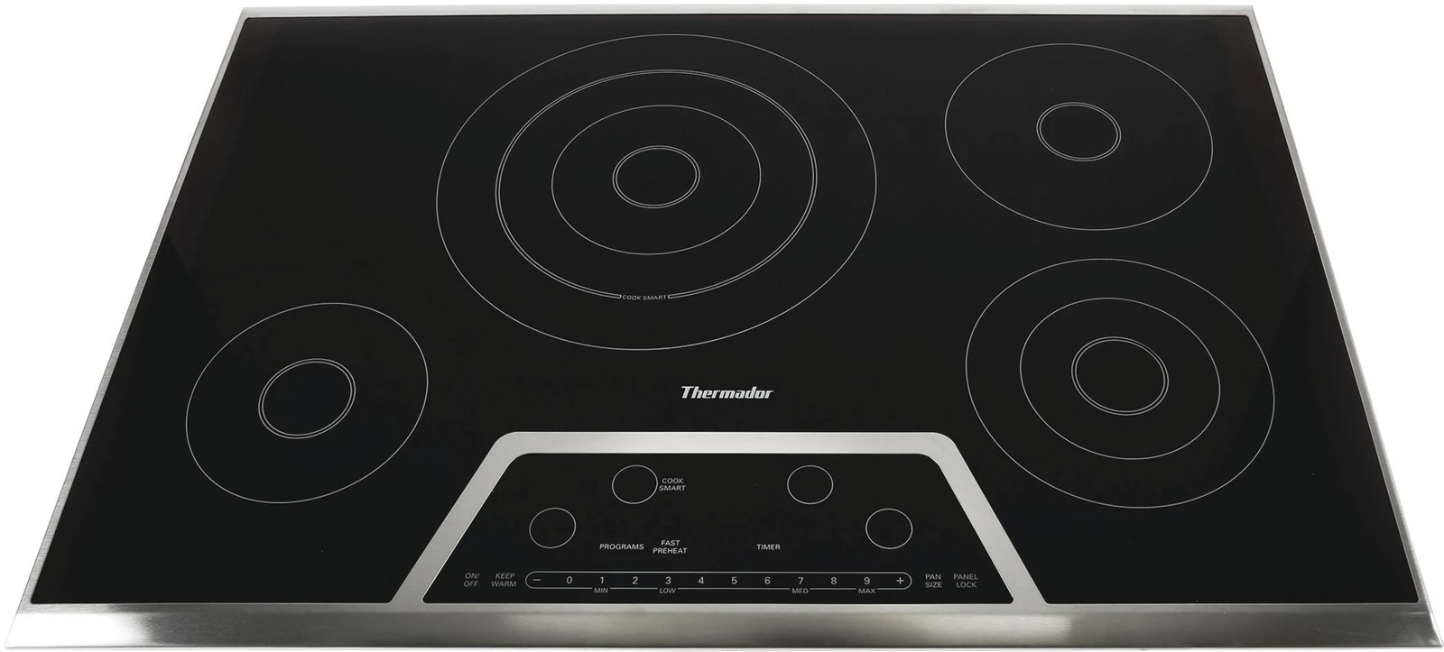 Glass Ceramic Hob Top Stainless Steel Frame 30"