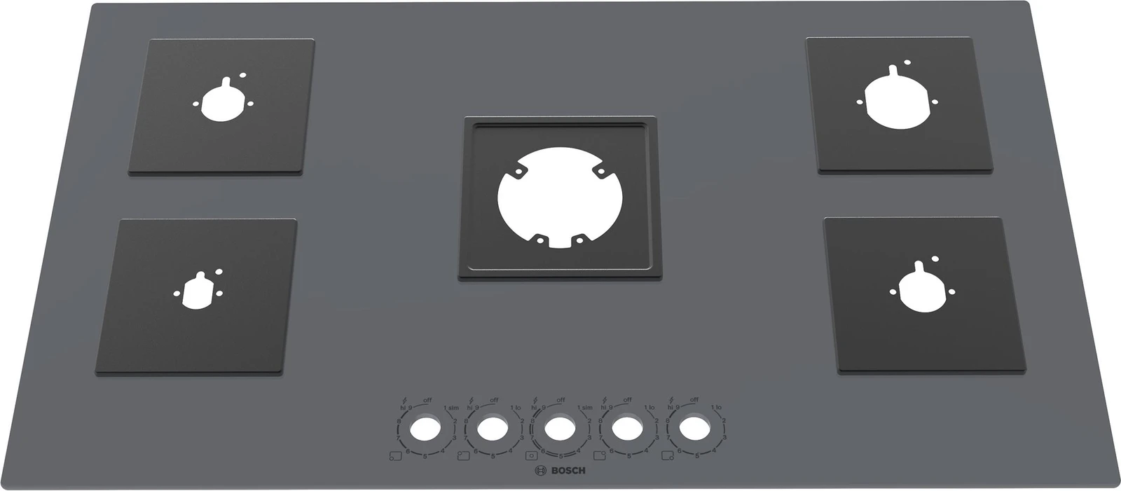 Glass Ceramic Hob Top Temp.Glass Ass. D.Silver BO T90F SV Rna