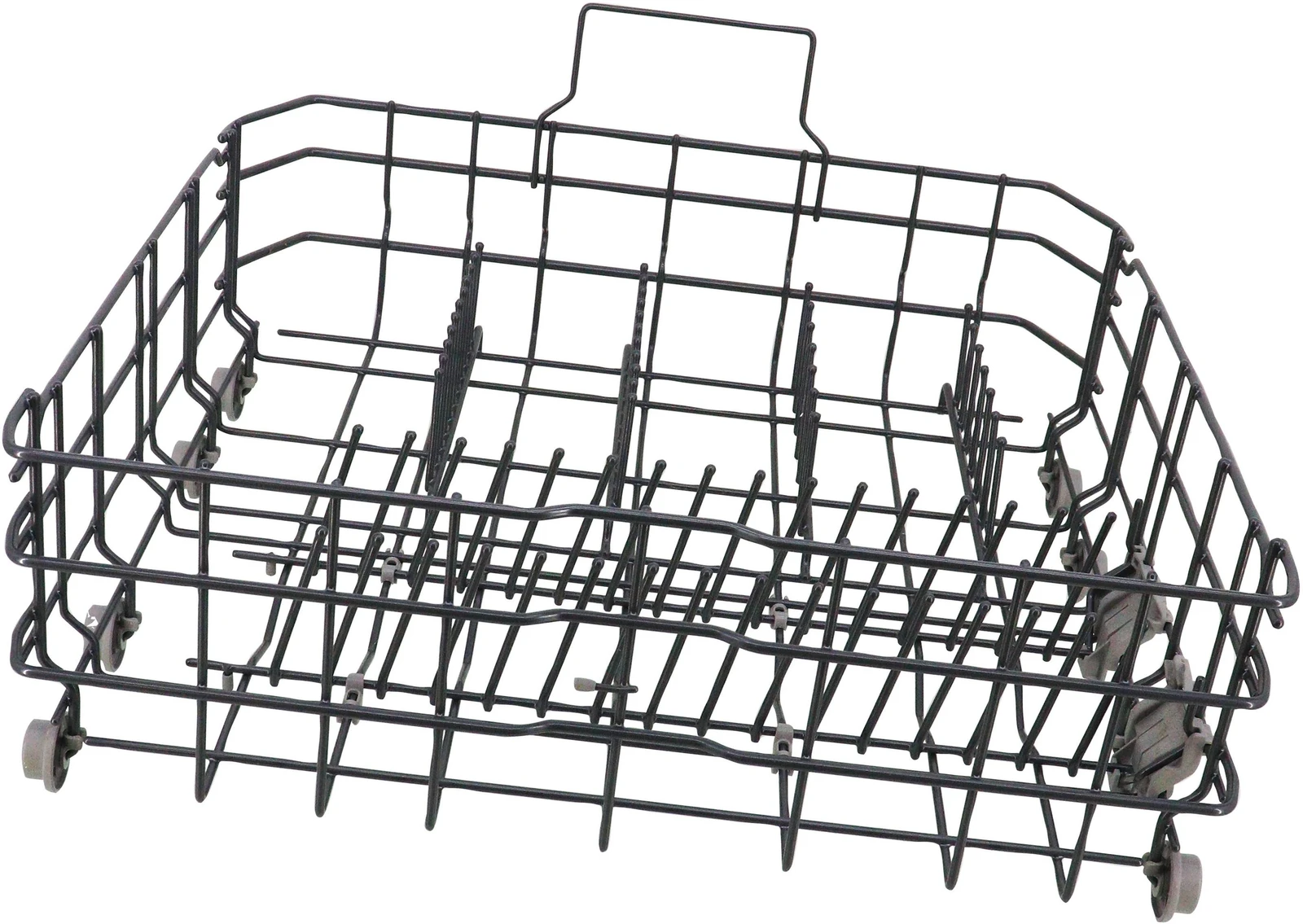Lower Rack, Dark Gray, W/ Flip Tines, Wheels