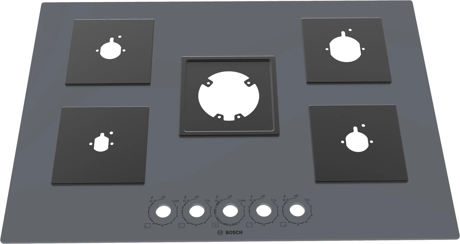 Glass Ceramic Hob Top Temp.Glass Ass. D.Silver BO T75F SV Rna