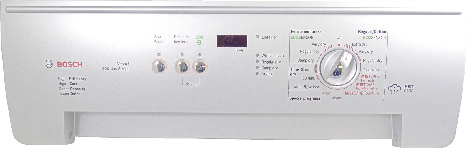 Control Panel, With Buttons/Knob, Dryer