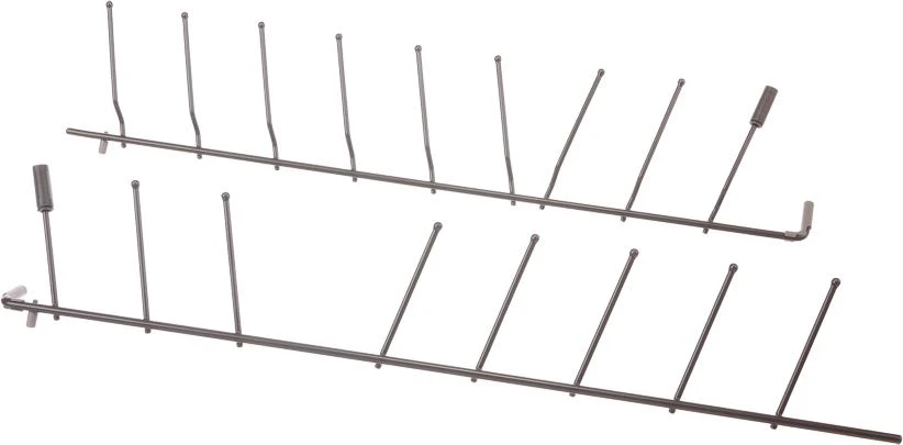 Flip Tine Set For Lower Rack, Front, Dark Grey (2x Flip Tines)