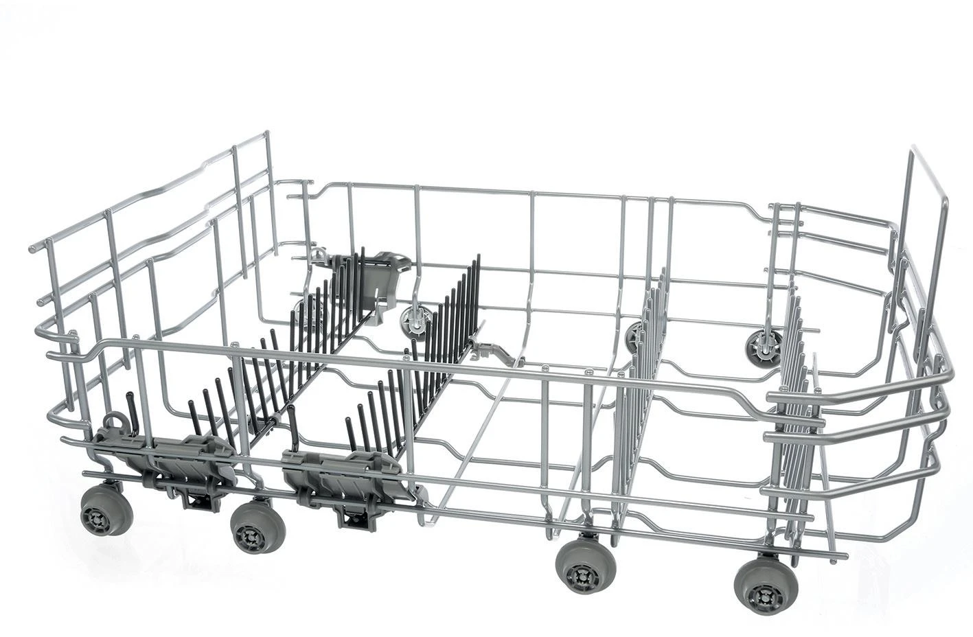 Crockery Basket Lower Rack, Silver, 2 Flip Tines