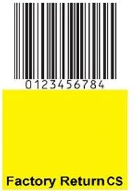 Sticker Barcode Label For Returns To Factory,