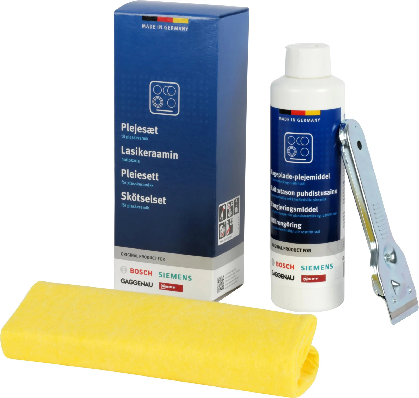 Hob Cleaner Set Maintenance Pack For Ceramic And Induction Hobs