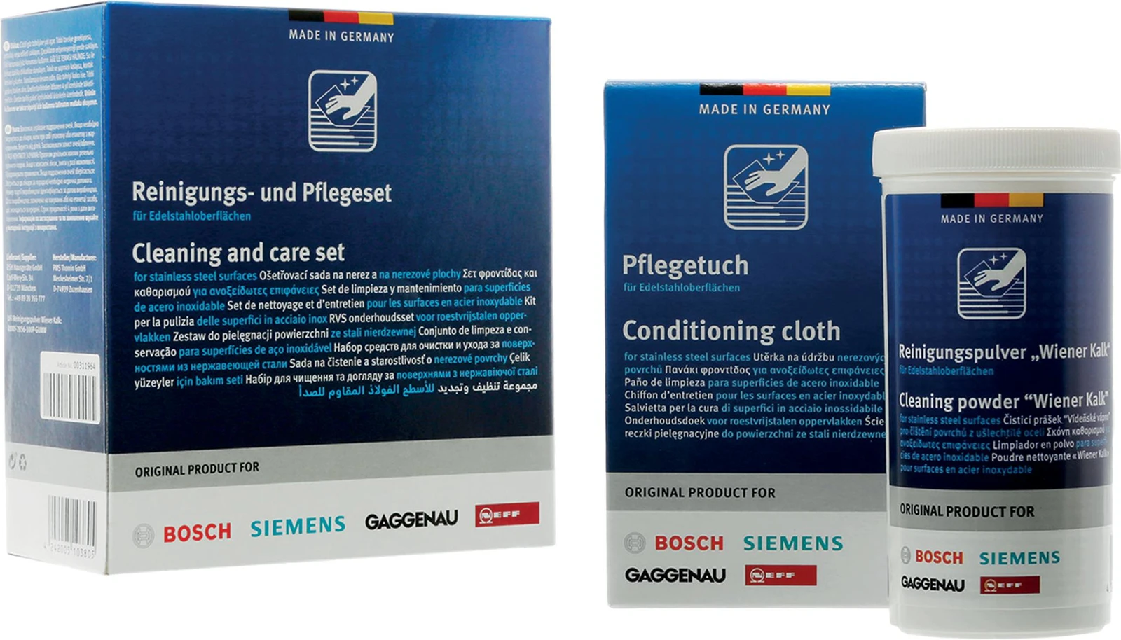 Stainless Steel Care Cleaning And Care Set For Stainless Steel Surfaces