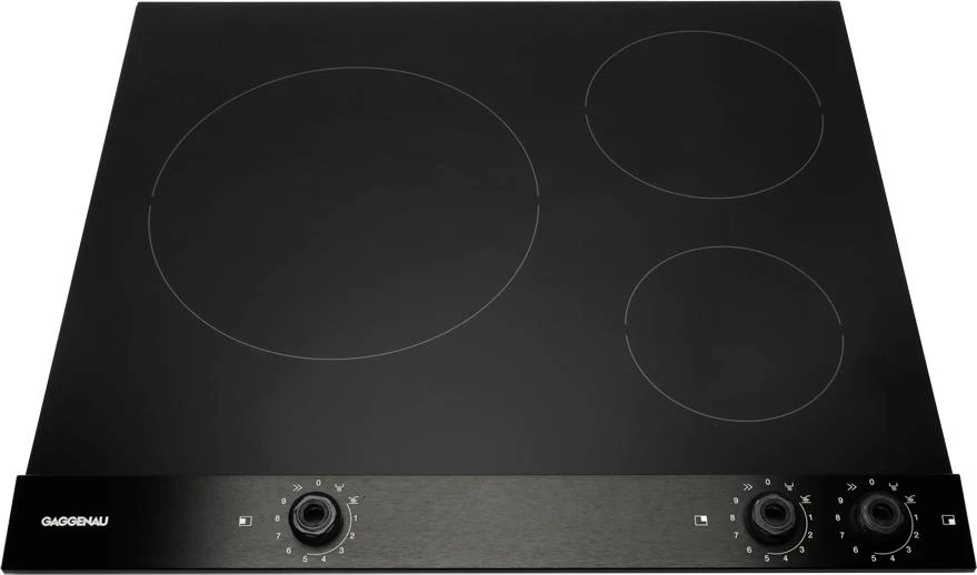 Glass Ceramic Hob Top Glass And Panel, 60 Cm, Black, 3 Knobs. For US Appliances.