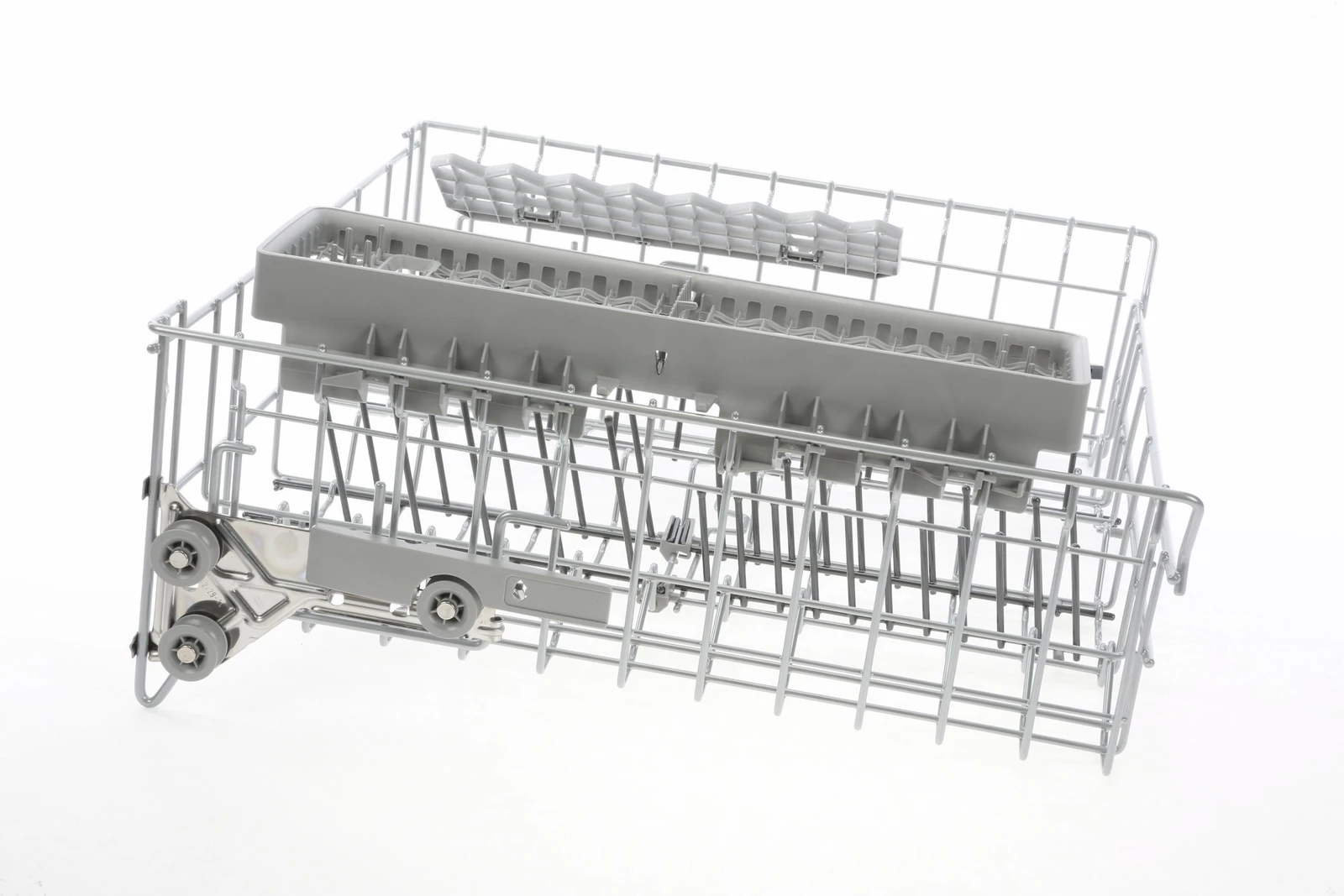 Upper Crockery Basket Silver, 6 Flip Tines, Rackmatic
