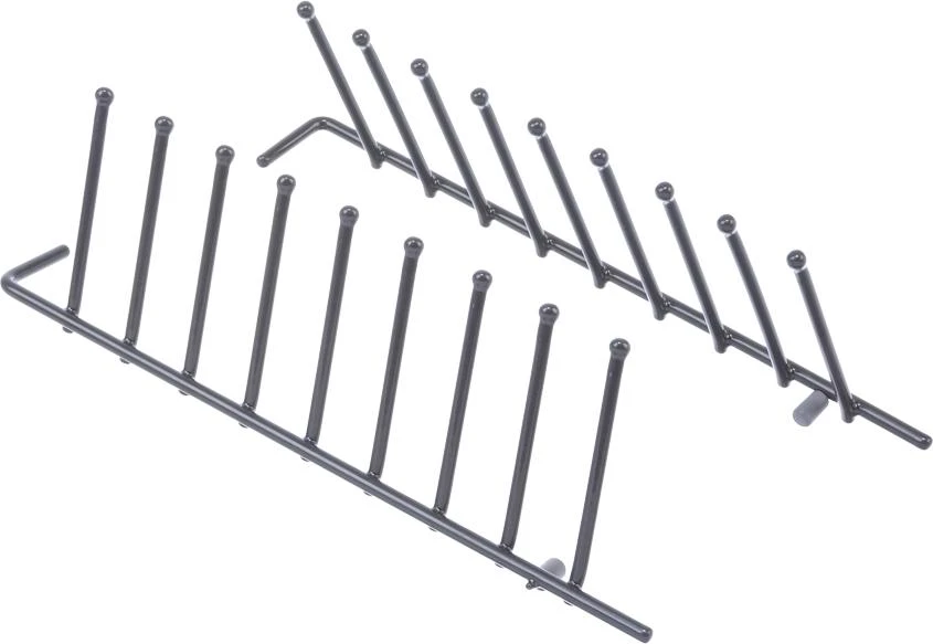 Flip Tine Set For Upper Rack, Front Left Side, Dark Grey (2 Pieces)