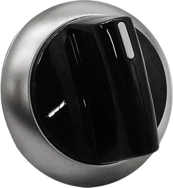 Knob Assembly, Gas, Black W/Nickel