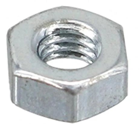 Nut 7mm(9/32in) Hex-M4-0.7 Thread-Zinc Plated Steel
