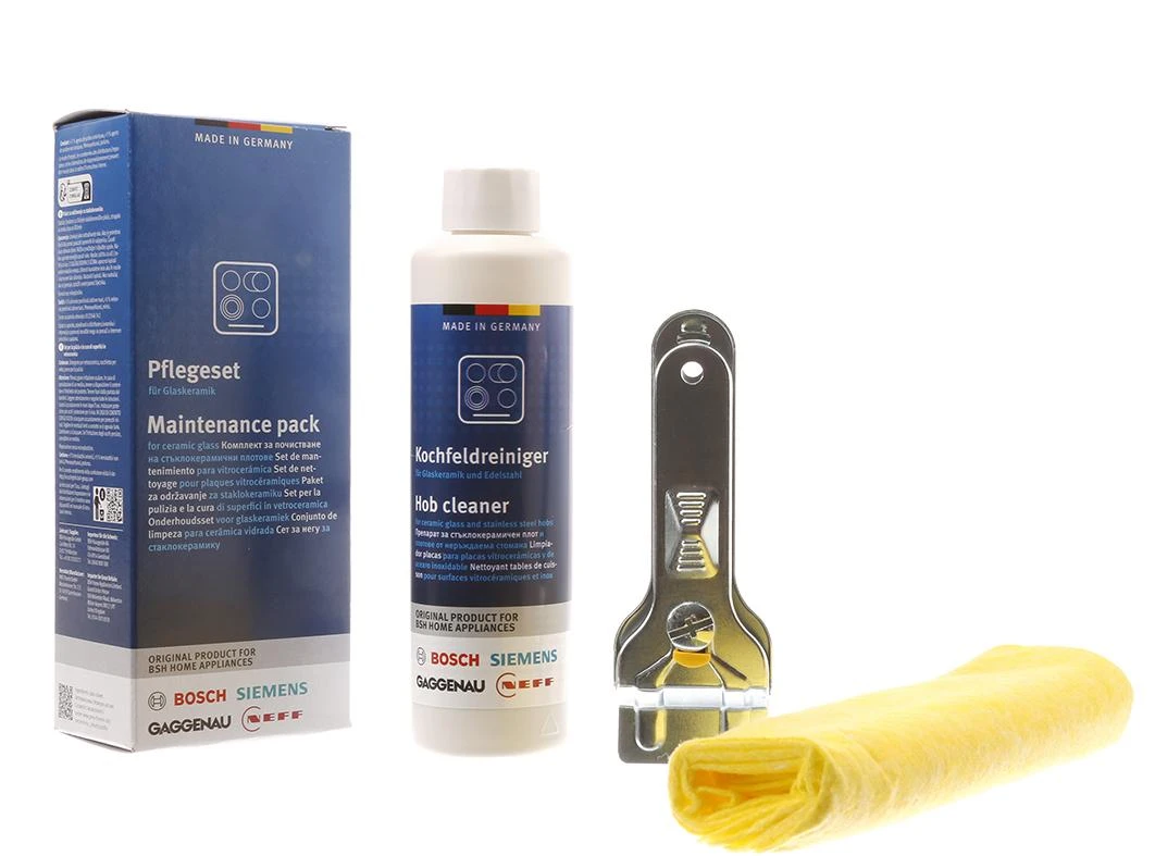 Hob Cleaner Set Maintenance Pack For Ceramic Glass And Induction Hobs