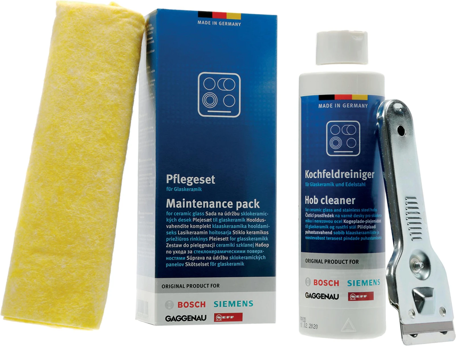 Hob Cleaner Set Maintenance Pack For Ceramic And Induction Hobs