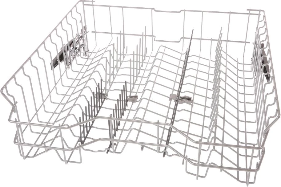 Crockery Basket Upper Rack Silver, 4 Flip Tines Dark Grey, Rackmatic
