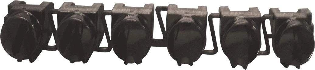 Push Button Set Black, 6-Button Array (Cut As Needed)