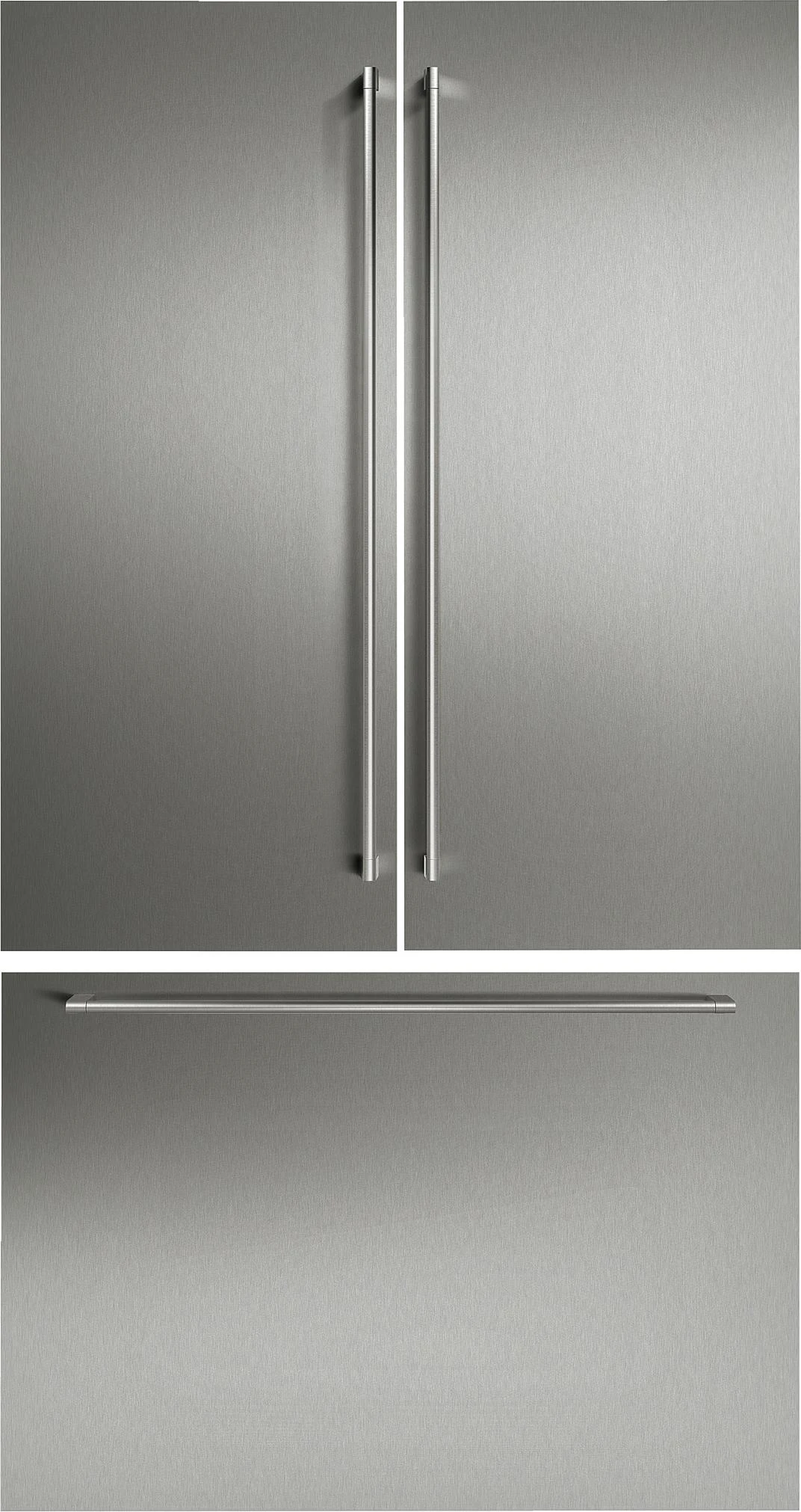 Set Of 3 Stainless Door Panels And 3 Handles