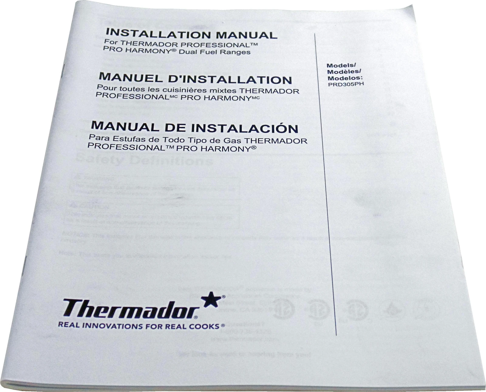 Manual, Installation, DF 305 Only