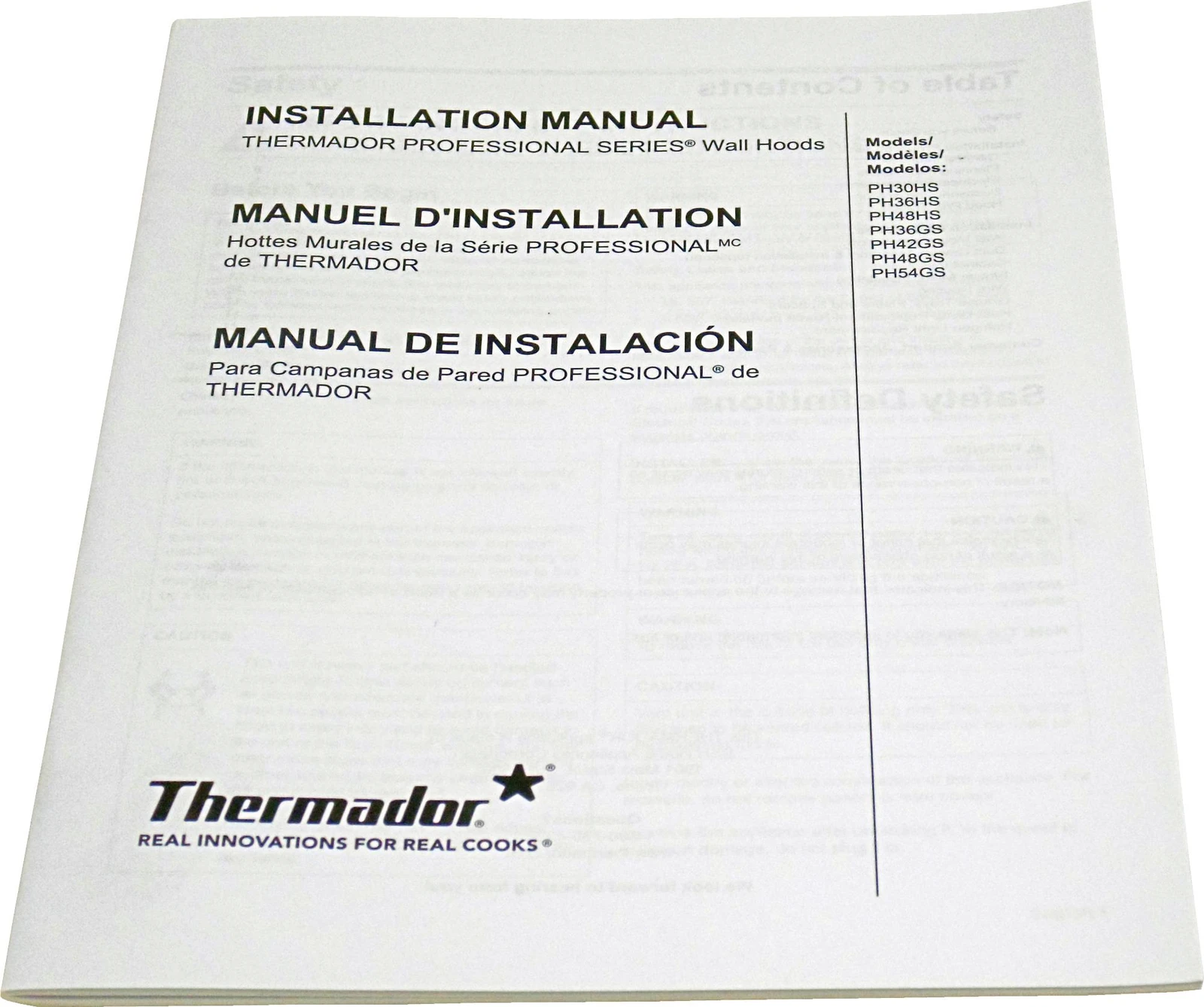 Install Manual, Pro Hoods, EN/FR/SP