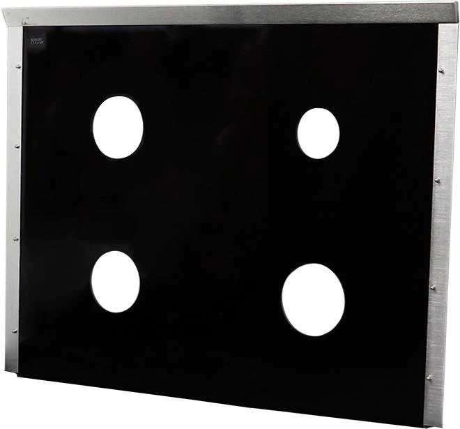 Maintop, Dual Fuel, Black Glass/SS Trim, Glued