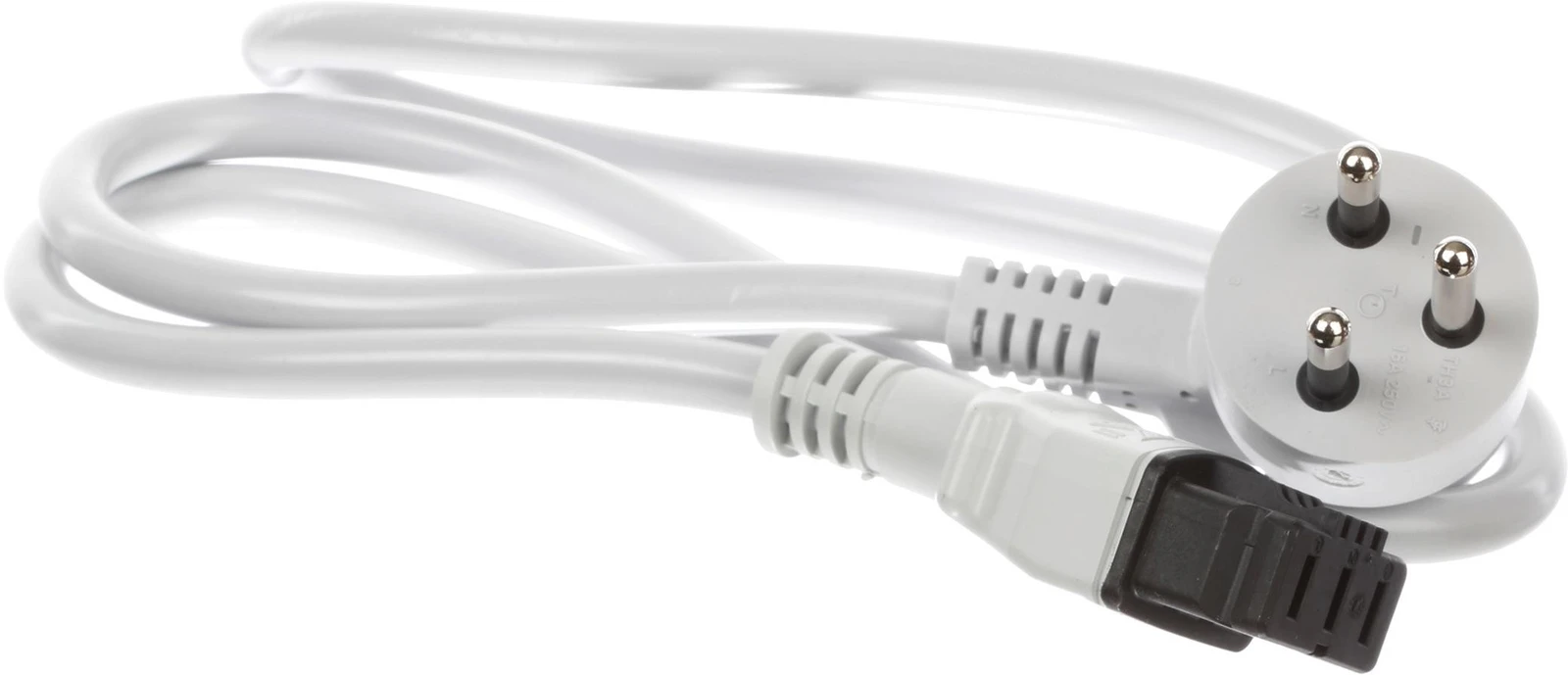 Power Cord Extended TH-Variant 16A, Lenght 1200 Mm, Grey, H05VV-F3 G1,5