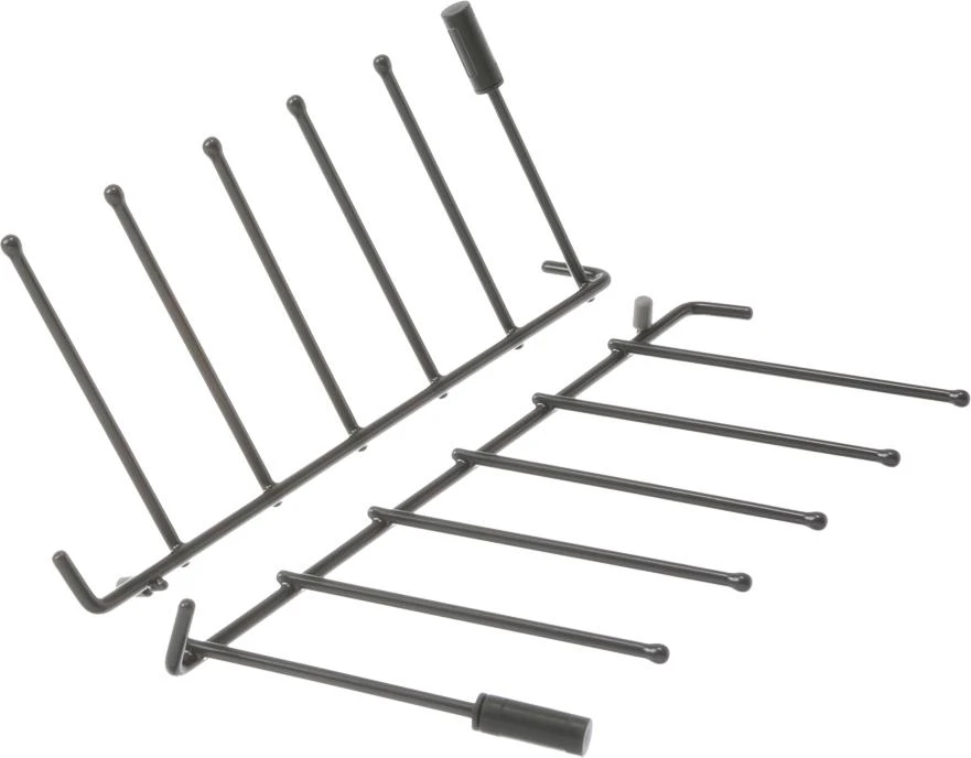 Set For Upper Rack, Rear Left Side, Dark Grey (2x Flip Tines)