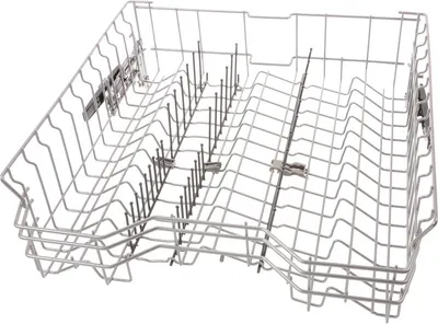 Crockery Basket Upper Rack Silver, 6 Flip Tines Dark Grey, Rackmatic