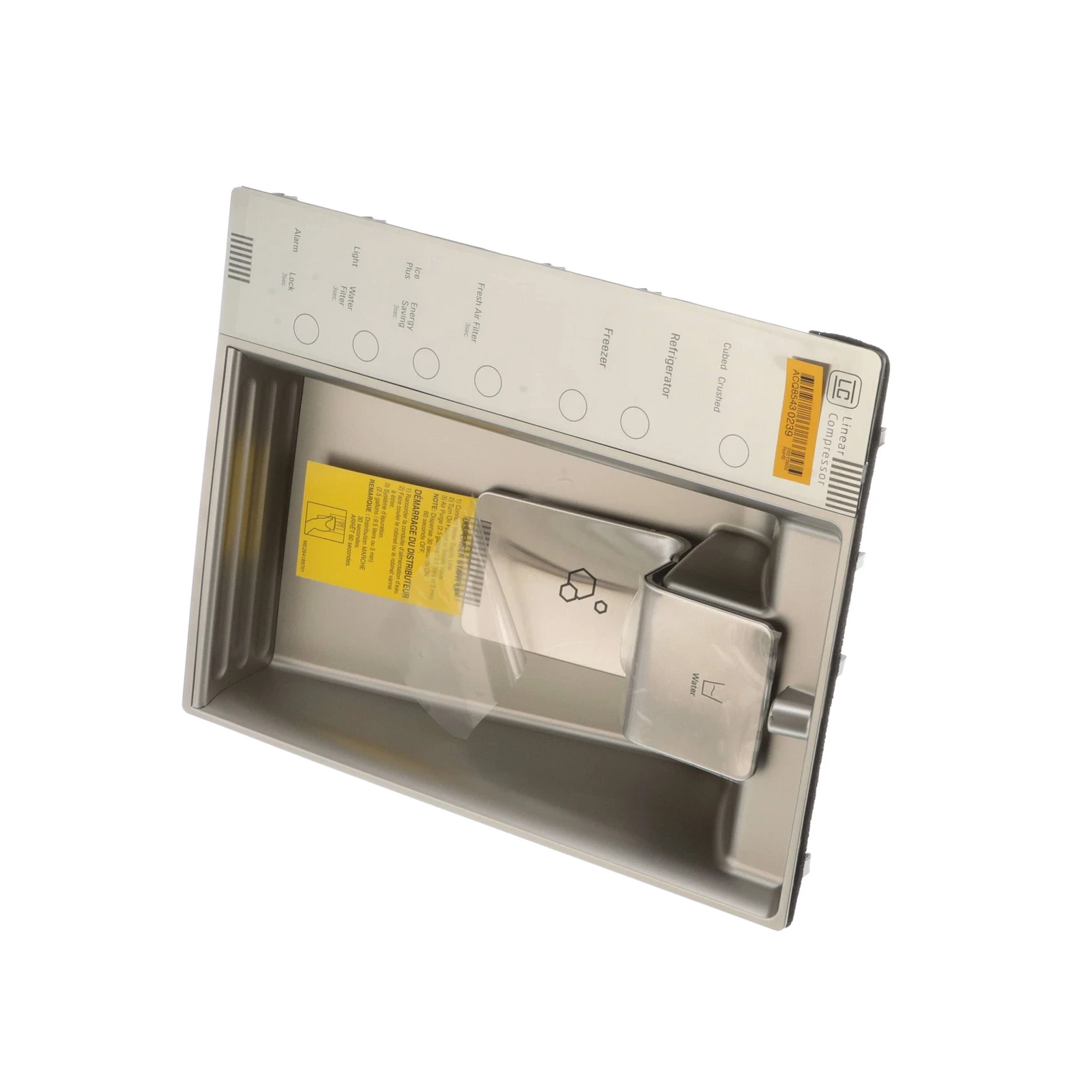 Dispenser Front Cover Panel Display Assembly