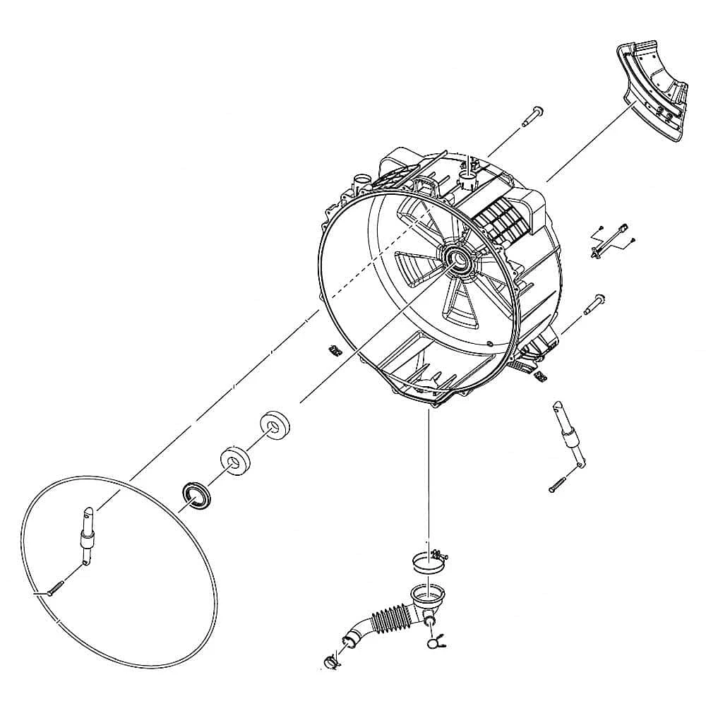 Assembly Semi Tub Back with