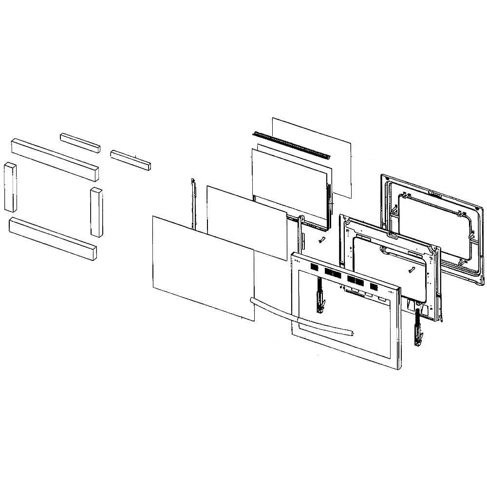 Assembly DOOR;NX58J7750SS,STSS,GAS
