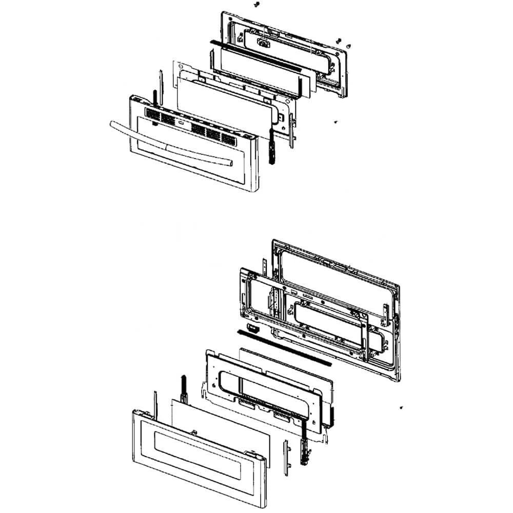 Assembly Door NE58K9850WS Stainless Steel