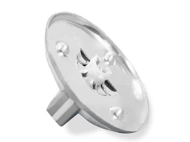 Control Knob White Silver
