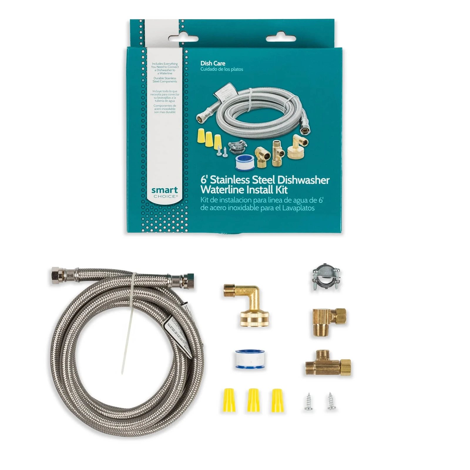 Stainless Steel Braided Waterline Installation Kit