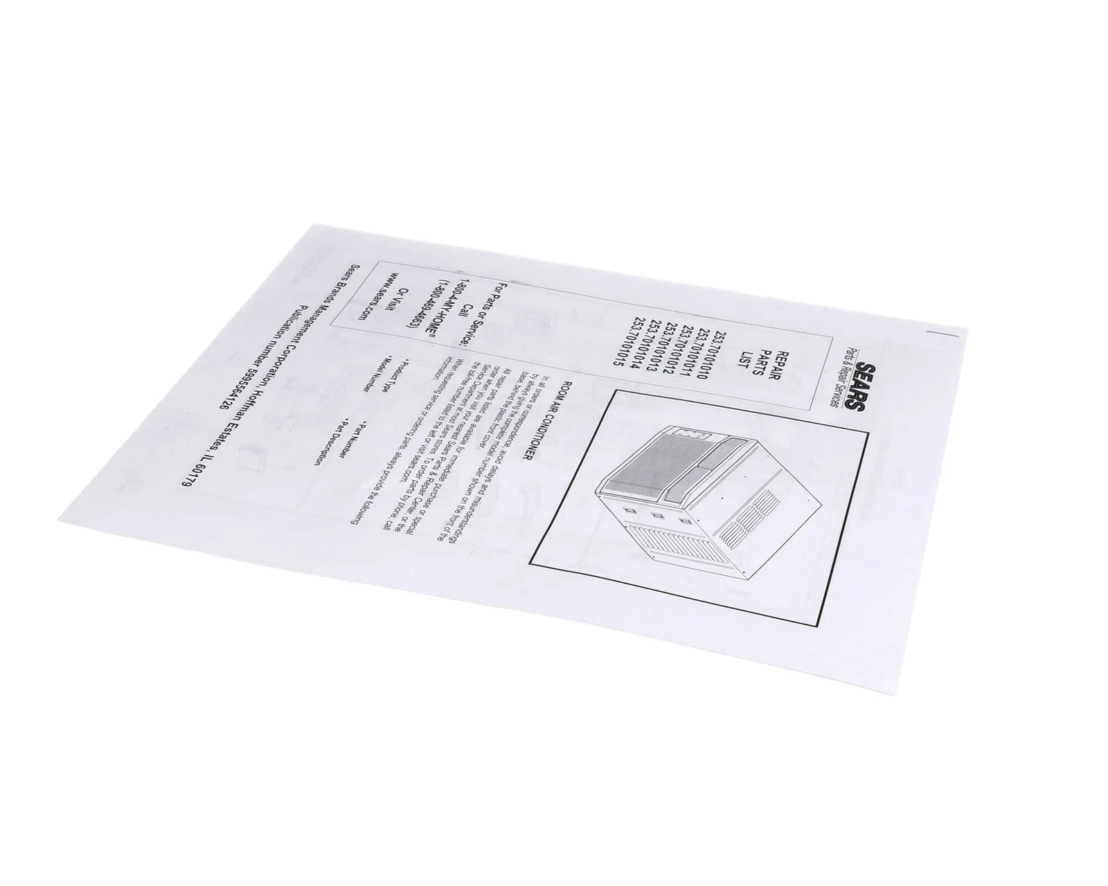 Repair Parts List