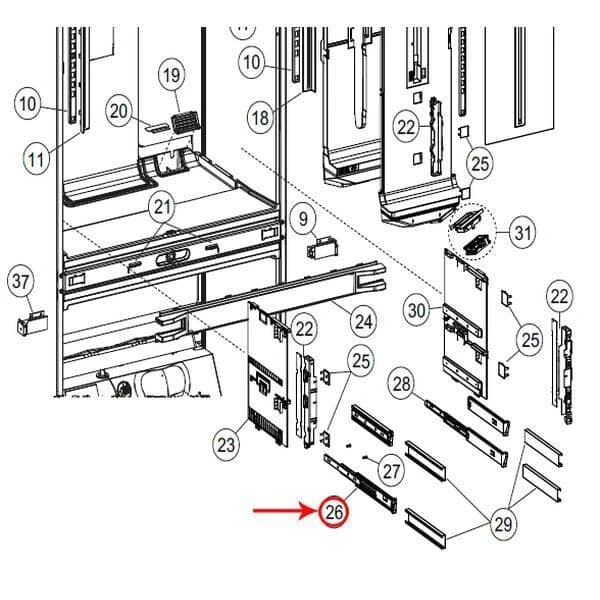 Left Slide Assembly 250